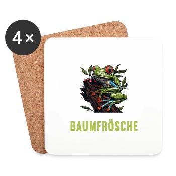 Tree Frog Baumfrösche Baumfrosch - Untersetzer (4er-Set) - Weiß - Vorne