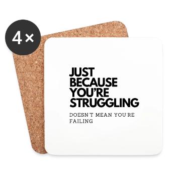 Dicton motivant pour les autres êtres humains - Dessous de verre (lot de 4) - blanc - Devant