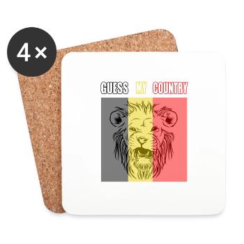 Belgium Belgian flag - Coasters (set of 4) - white - Front