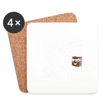 Day 12 Without Chocolate, Lost Hearing In My Eye24 - Coasters (set of 4) - white - Front