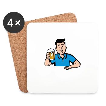I'd give up beer but I'm no quitter - Coasters (set of 4) - white - Front