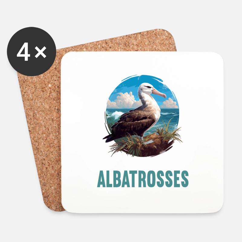 Albatross Albatrosse Albatros - Untersetzer (4er-Set) - Weiß