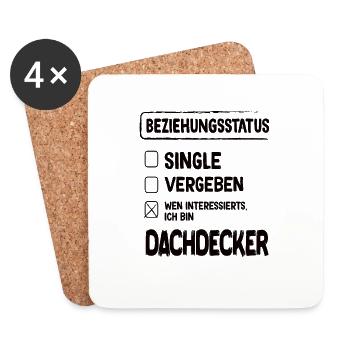 Roofer Relationship Status - Coasters (set of 4) - white - Front