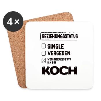 Koch relationship status - Coasters (set of 4) - white - Front