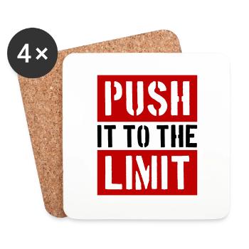 Push It To The Limit Spruch Fitness - Untersetzer (4er-Set) - Weiß - Vorne