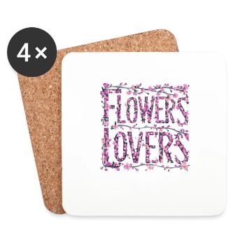Floristin Flowers Lovers - Untersetzer (4er-Set) - Weiß - Vorne