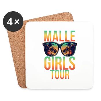 Malle Girls Tour - Untersetzer (4er-Set) - Weiß - Vorne