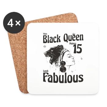 This Black Queen Makes 15 Looks Fabulous - 15th - Coasters (set of 4) - white - Front