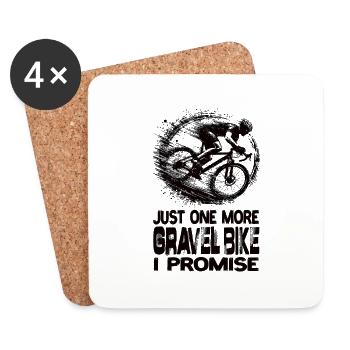 Encore un vélo de gravier Je promets des vélos de gravier - Dessous de verre (lot de 4) - blanc - Devant