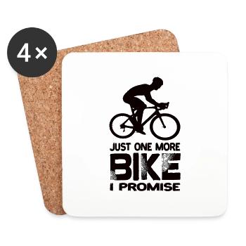 Just One More Bike I Promise Road Bike - Coasters (set of 4) - white - Front