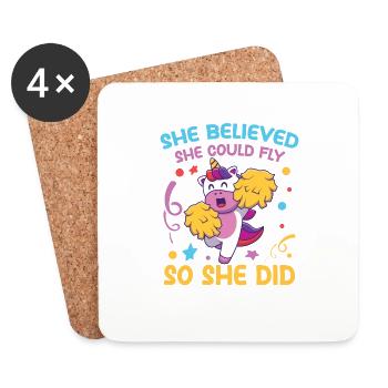 She Believed She Could Fly So She Did - Untersetzer (4er-Set) - Weiß - Vorne