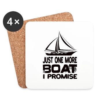 Juste un bateau de plus que je promets voilier - Dessous de verre (lot de 4) - blanc - Devant