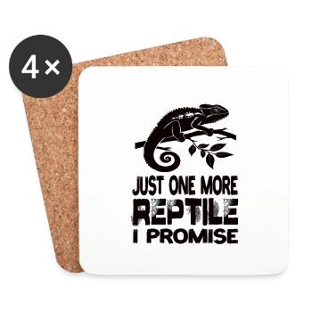 Just One More Reptile I Promise Reptilen Echse - Untersetzer (4er-Set) - Weiß - Vorne