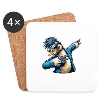 Cool Emu Bouquet Dabbing Dab Dance - Coasters (set of 4) - white - Front