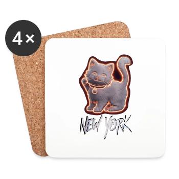 KATZE - Untersetzer (4er-Set) - Weiß - Vorne