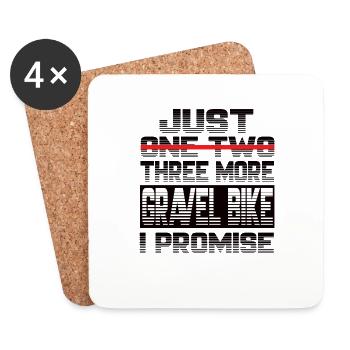 Just One More Gravel Bike I Promise Gravelbike - Untersetzer (4er-Set) - Weiß - Vorne
