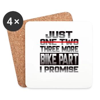 Juste une autre pièce de moto que je promets moto - Dessous de verre (lot de 4) - blanc - Devant