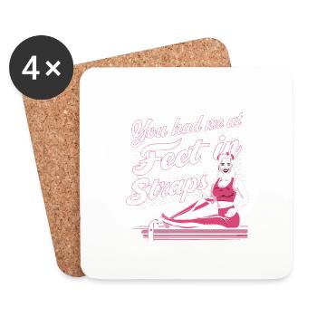 You Had Me At Feet In Straps 60 - Untersetzer (4er-Set) - Weiß - Vorne