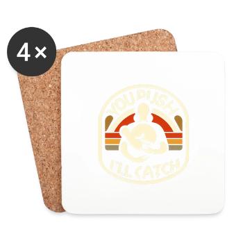 Tu pousses je vais en attraper 10 - Dessous de verre (lot de 4) - blanc - Devant