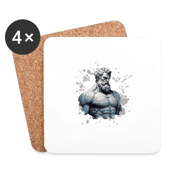 Greek Warrior Bodybuilding Gym - Untersetzer (4er-Set) - Weiß - Vorne