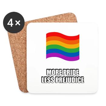More Pride Less Prejudice - Coasters (set of 4) - white - Front