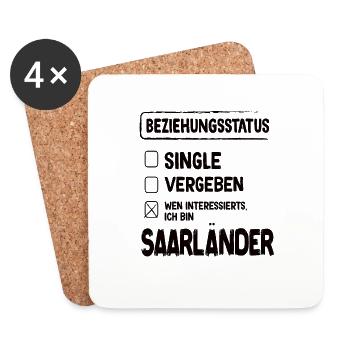 Saarland Relationship Status Saarland Saarlanders - Coasters (set of 4) - white - Front