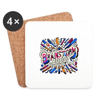 Brainstorm Buddy 10 - Untersetzer (4er-Set) - Weiß - Vorne