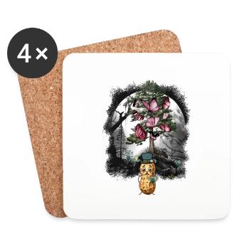 Peanut Spring Woodland Hike Snowdrops - Coasters (set of 4) - white - Front