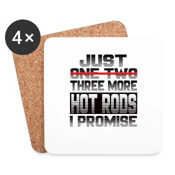 Juste un Hot Rod de plus, je promets Hot Rod Vintage - Dessous de verre (lot de 4) - blanc - Devant