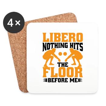 Libero, Nothing Hits The Floor Before Me 7 - Coasters (set of 4) - white - Front