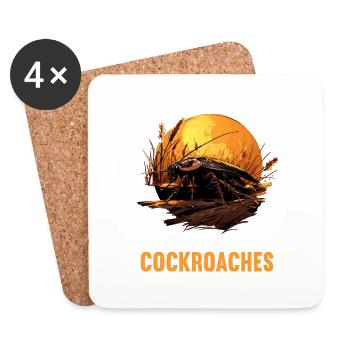 Cockroach cockroaches cockroach - Coasters (set of 4) - white - Front