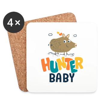Baby Hunter Birth Baby Hunter - Coasters (set of 4) - white - Front