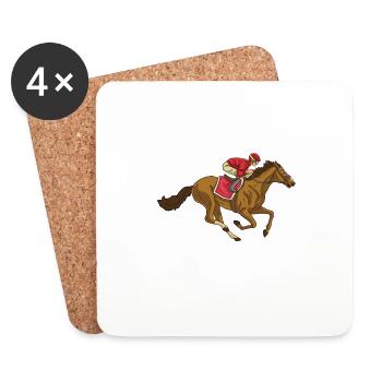 Weekend Forecast Horse Racing Chance of Drinking - Untersetzer (4er-Set) - Weiß - Vorne
