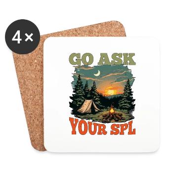 Go Ask Your Spl 23 - Coasters (set of 4) - white - Front