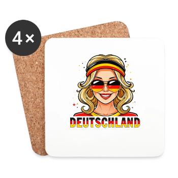 GERMANY WOMAN - Coasters (set of 4) - white - Front
