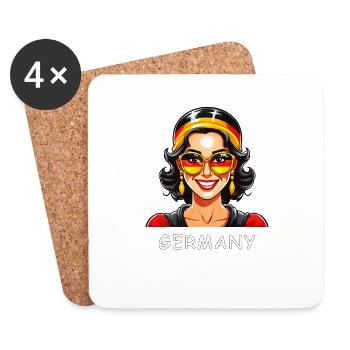 GERMANY WOMAN - Coasters (set of 4) - white - Front