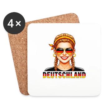 GERMANY WOMAN - Coasters (set of 4) - white - Front