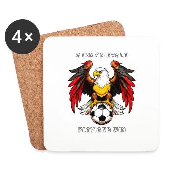 FUßBAL GERMAN EAGLE PLAY AND WIN - Untersetzer (4er-Set) - Weiß - Vorne