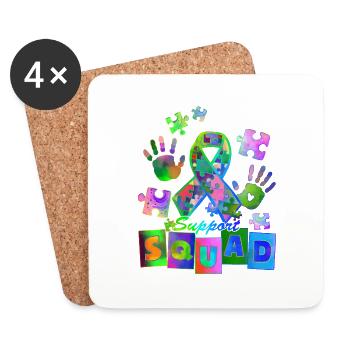 Autisme Super-héros Soignant Puzzle Enfants Anormaux - Dessous de verre (lot de 4) - blanc - Devant