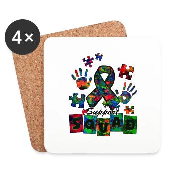 Autisme Super-héros Soignant Puzzle Enfants Anormaux - Dessous de verre (lot de 4) - blanc - Devant