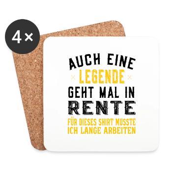 Even a legend retires - pensioners - Coasters (set of 4) - white - Front
