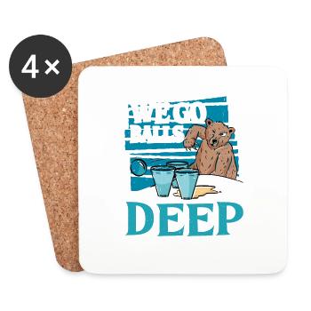 We Go Balls Deep 14 - Coasters (set of 4) - white - Front