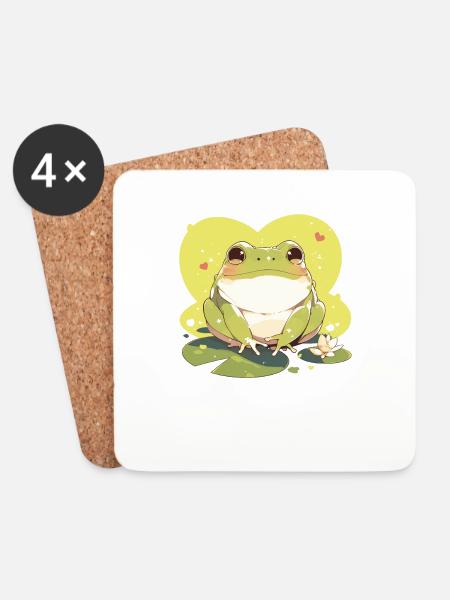 Toad Kröten Kröte - Untersetzer (4er-Set) - Weiß