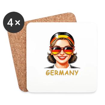 GERMANY WOMAN - Coasters (set of 4) - white - Front