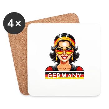 GERMANY WOMAN - Coasters (set of 4) - white - Front
