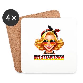 GERMANY WOMAN - Coasters (set of 4) - white - Front