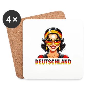 GERMANY WOMAN - Coasters (set of 4) - white - Front