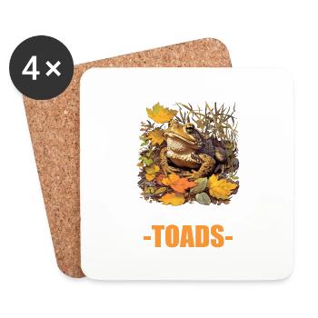 Crapaud crapaud crapaud - Dessous de verre (lot de 4) - blanc - Devant