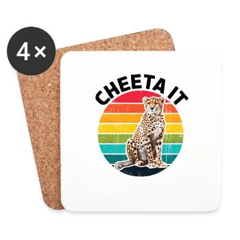 Cheeta It - Untersetzer (4er-Set) - Weiß - Vorne