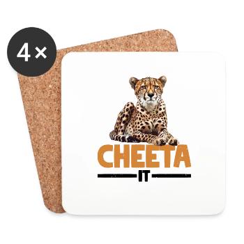 Cheeta It 2 - Dessous de verre (lot de 4) - blanc - Devant